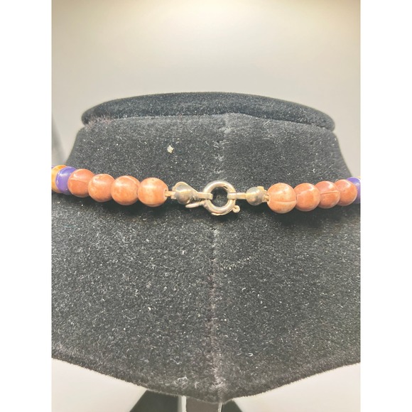 Brown and Beige Mixed Media Beaded Unisex 16 5/8 Inch Necklace! - Picture 5 of 6